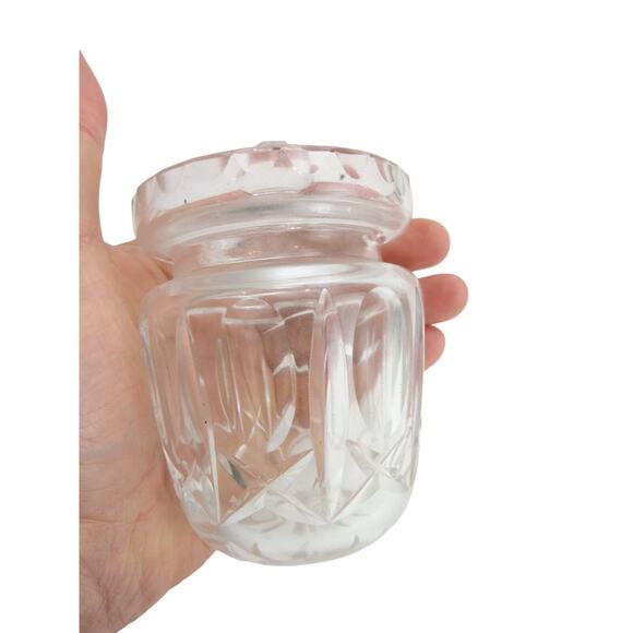 Vintage Condiment Jar Lid Clear Sugar Eclectic Kitchen Kitsch Eccentric - Picture 2 of 5